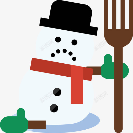 雪人杂项6扁平图标svg_新图网 https://ixintu.com 扁平 杂项6 雪人