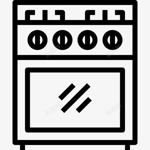 烤箱烹饪3线性图标svg_新图网 https://ixintu.com 烤箱 烹饪3 线性