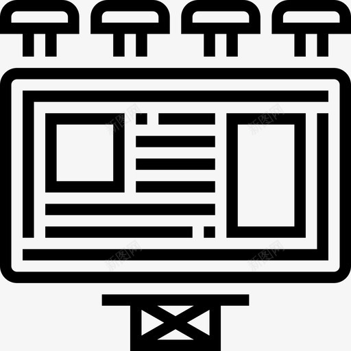 广告牌广告5直线图标svg_新图网 https://ixintu.com 广告5 广告牌 直线