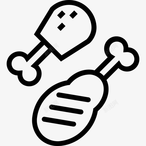 炸鸡快餐26直系图标svg_新图网 https://ixintu.com 快餐26 炸鸡 直系