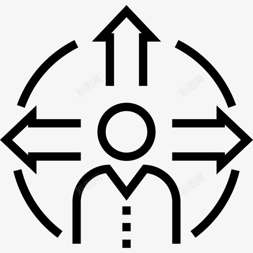 人员项目管理4直线型图标svg_新图网 https://ixintu.com 人员 直线型 项目管理4