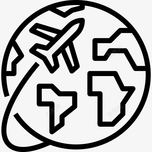 大约旅行58直线图标svg_新图网 https://ixintu.com 大约 旅行58 直线