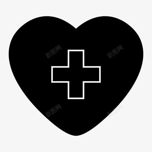 保健心跳爱图标svg_新图网 https://ixintu.com 保健 字形图标 心跳 治疗 爱