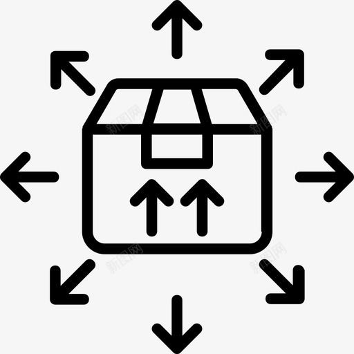 轻圆形物流配送箱图标svg_新图网 https://ixintu.com 轻圆形物流配送箱