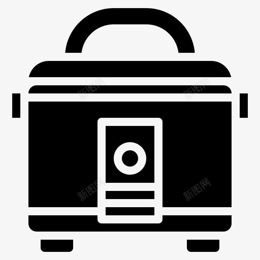 电饭煲烹饪电子图标svg_新图网 https://ixintu.com 厨具 家具家居 家用电器实心 烹饪 电子 电饭煲