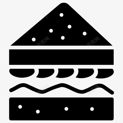 三明治俱乐部三明治食物字形标图标svg_新图网 https://ixintu.com 三明治 俱乐部三明治 食物字形矢量图标