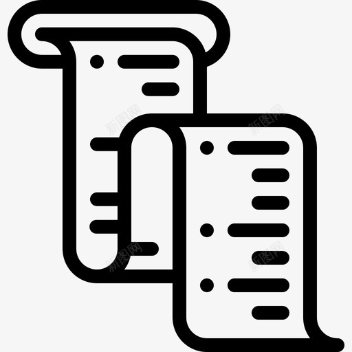 收据财务51直线图标svg_新图网 https://ixintu.com 收据 直线 财务51