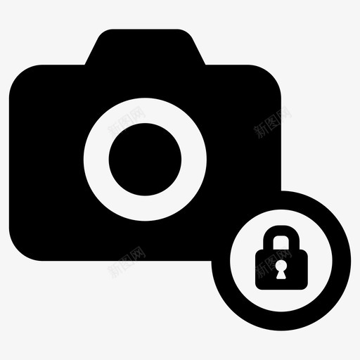 锁定摄像头图像照片图标svg_新图网 https://ixintu.com 图像 安全 照片 锁定摄像头