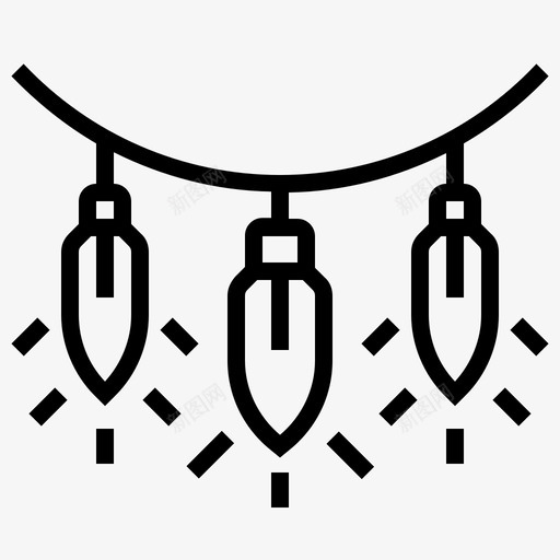采购产品圣诞灯圣诞灯圣诞树图标svg_新图网 https://ixintu.com 圣诞树 圣诞灯 圣诞节 灯 装饰 采购产品圣诞灯