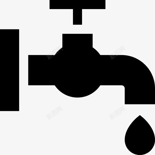 水龙头管道工工具和元件8填充图标svg_新图网 https://ixintu.com 填充 水龙头 管道工工具和元件8