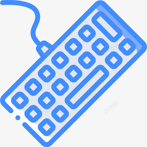 键盘家用电器4蓝色图标svg_新图网 https://ixintu.com 家用电器4 蓝色 键盘