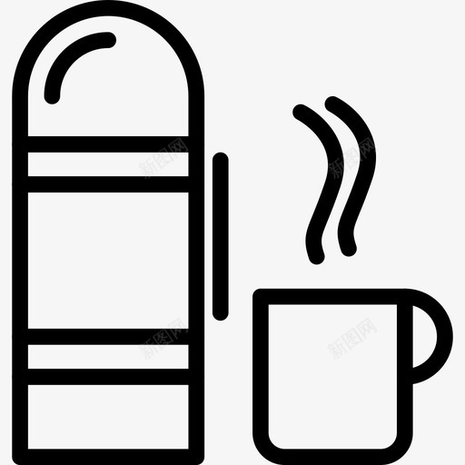 茶户外活动8线性图标svg_新图网 https://ixintu.com 户外活动8 线性 茶