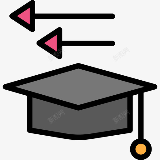 Mortarboard教育程度42线性颜色图标svg_新图网 https://ixintu.com Mortarboard 教育程度42 线性颜色