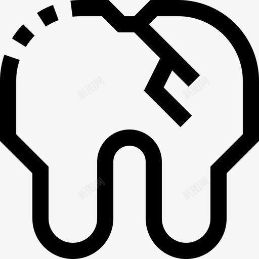 牙齿医用85直齿图标svg_新图网 https://ixintu.com 医用85 牙齿 直齿