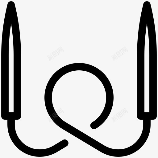 针头时装师手工艺品图标svg_新图网 https://ixintu.com 卡通 手工艺品 时装师 裁缝 针头 针织