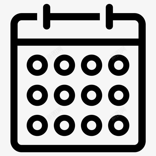 日历日日历挂历图标svg_新图网 https://ixintu.com 周日历 挂历 日历 日历日期事件月 日日历