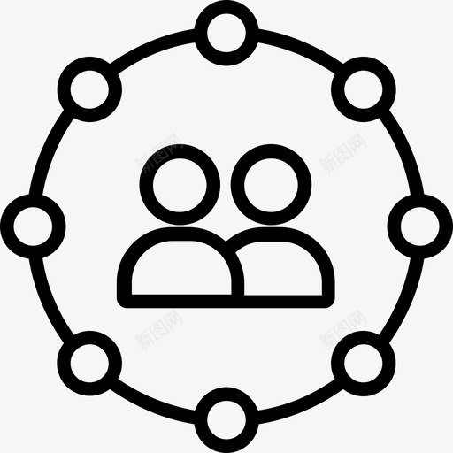 网络商业和金融28浅圆形图标svg_新图网 https://ixintu.com 商业和金融28 浅圆形 网络