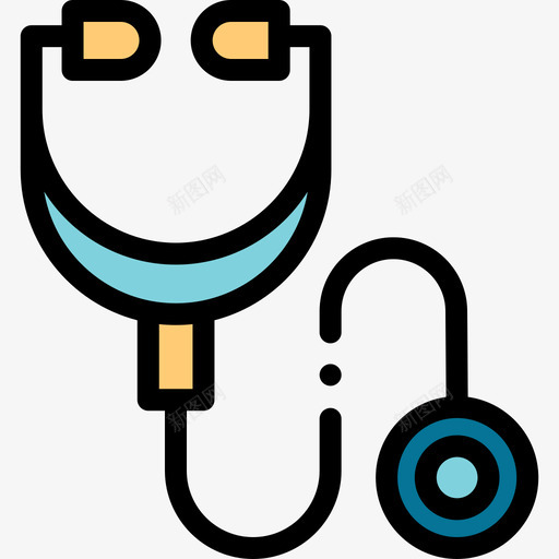 听诊器健康生活方式10线性颜色图标svg_新图网 https://ixintu.com 健康生活方式10 听诊器 线性颜色