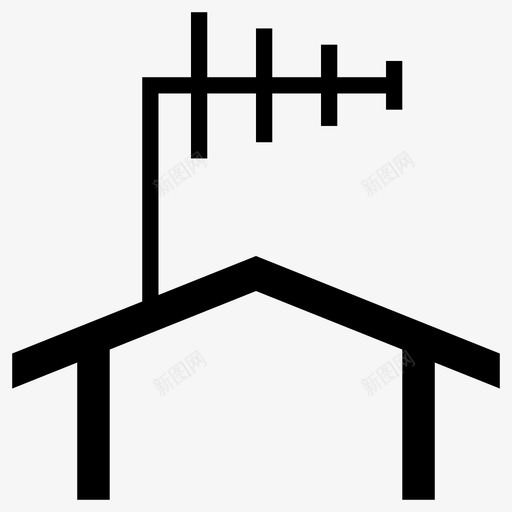 户外天线电视天线屋顶天线图标svg_新图网 https://ixintu.com 八木 屋顶天线 户外天线 火腿收音机 电视天线
