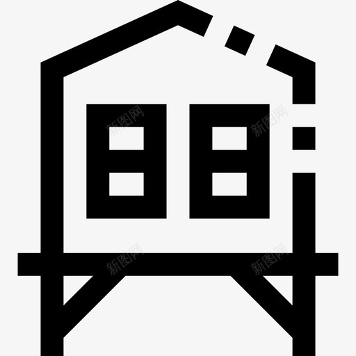 船舱建筑物和房地产直线型图标svg_新图网 https://ixintu.com 建筑物和房地产 直线型 船舱