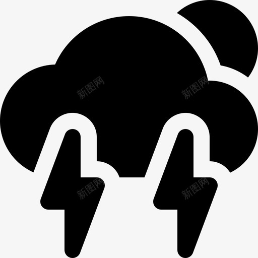 暴风雨天气96充满图标svg_新图网 https://ixintu.com 充满 天气96 暴风雨