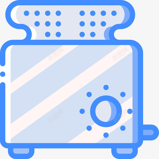 烤面包机家用电器4蓝色图标svg_新图网 https://ixintu.com 家用电器4 烤面包机 蓝色