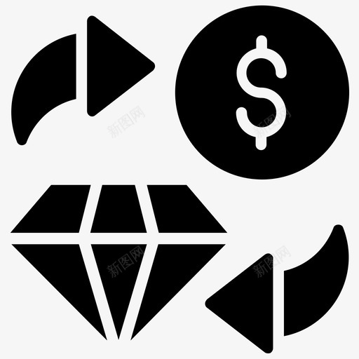 货币兑换美元兑换货币流通图标svg_新图网 https://ixintu.com 现代投资雕文图标 美元兑换 货币兑换 货币流通 货币转移