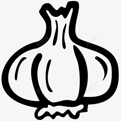 大蒜烹饪调味料图标svg_新图网 https://ixintu.com 大蒜 烹饪 蔬菜 调味料 香料