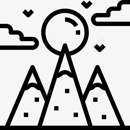 山旅行103直线图标svg_新图网 https://ixintu.com 山 旅行103 直线