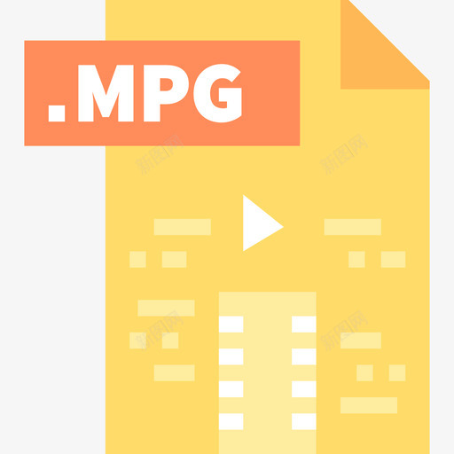 Mpg文件23平坦图标svg_新图网 https://ixintu.com Mpg 平坦 文件23