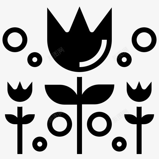 花美容头发图标svg_新图网 https://ixintu.com 头发 水疗 派对 美容 自然 花