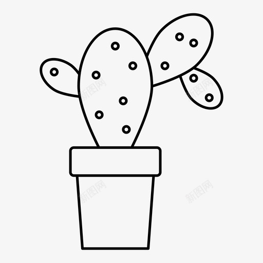 仙人掌仙人掌花杜松花图标svg_新图网 https://ixintu.com 仙人掌 仙人掌花 多汁植物 杜松花