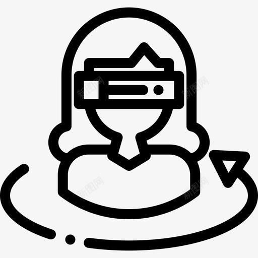 360度虚拟现实35线性图标svg_新图网 https://ixintu.com 360度 线性 虚拟现实35