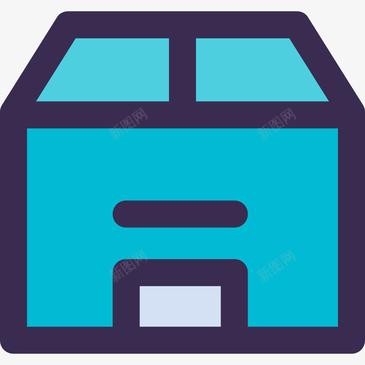 55号运输箱线性蓝色图标svg_新图网 https://ixintu.com 55号运输箱 线性蓝色