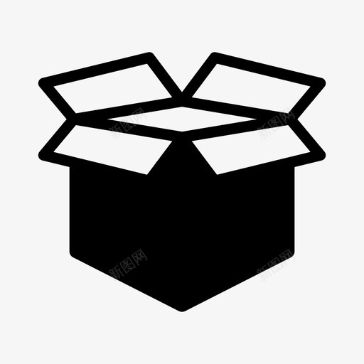 包装包装箱产品图标svg_新图网 https://ixintu.com 产品 包装 包装箱 拆箱 物流
