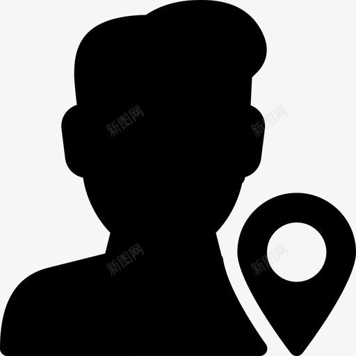 用户位置签入位置图标svg_新图网 https://ixintu.com 位置 导航 指针 用户位置 用户操作实体图标 签入