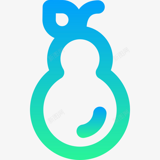 梨果蔬3线性梯度图标svg_新图网 https://ixintu.com 果蔬3 梨 线性梯度
