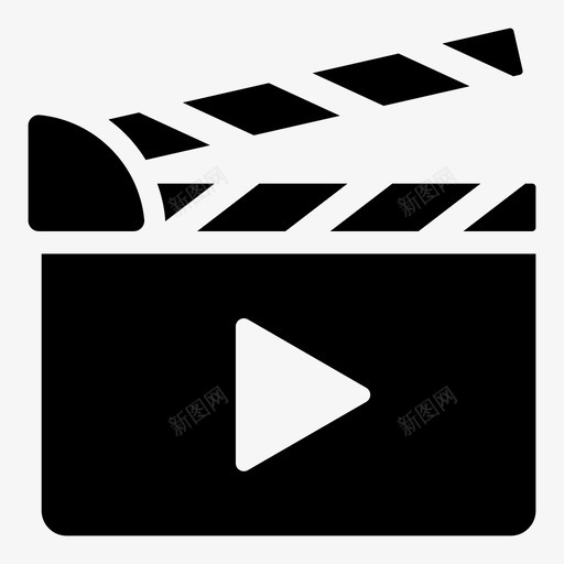 拍板动作执行图标svg_新图网 https://ixintu.com 动作 执行 拍板 电影 电影摄影机声音铃铛领带