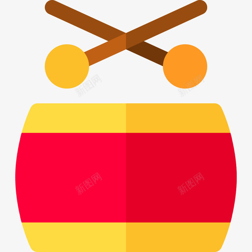 鼓中文二年级平的图标svg_新图网 https://ixintu.com 中文二年级 平的 鼓