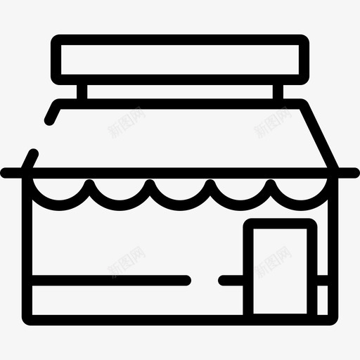 杂货店市区7号线性图标svg_新图网 https://ixintu.com 市区7号 杂货店 线性