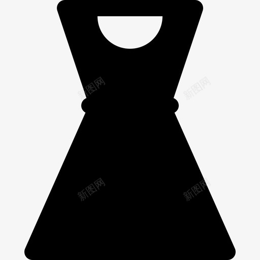连衣裙衣服45填充图标svg_新图网 https://ixintu.com 填充 衣服45 连衣裙