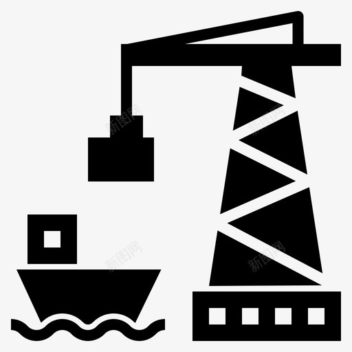 港口货物货船图标svg_新图网 https://ixintu.com 港口 物流 物流标志 船舶 货物 货船
