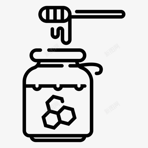 蜂蜜甜点配料图标svg_新图网 https://ixintu.com 天然 甜味 甜味和甜点甜点 甜点 蜂蜜 配料