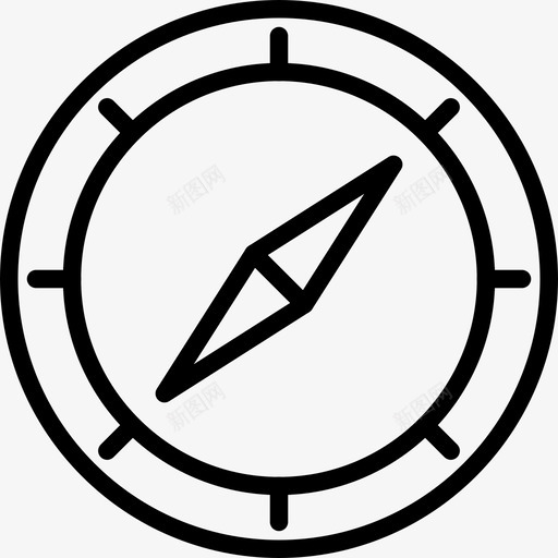 罗盘户外活动8直线图标svg_新图网 https://ixintu.com 户外活动8 直线 罗盘
