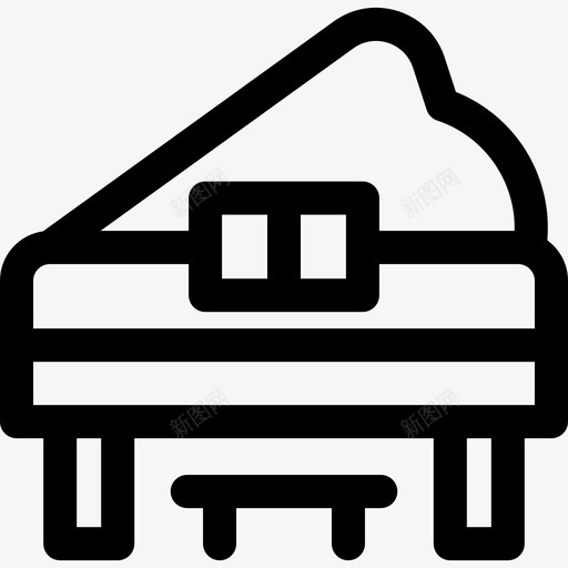 钢琴书呆子12直线型图标svg_新图网 https://ixintu.com 书呆子12 直线型 钢琴
