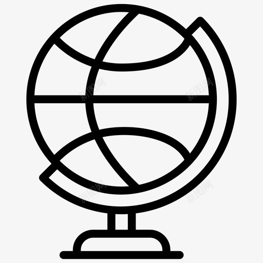 篮球地球仪运动配件运动球图标svg_新图网 https://ixintu.com 体育俱乐部 桌球 篮球地球仪 篮球线图标 运动球 运动配件