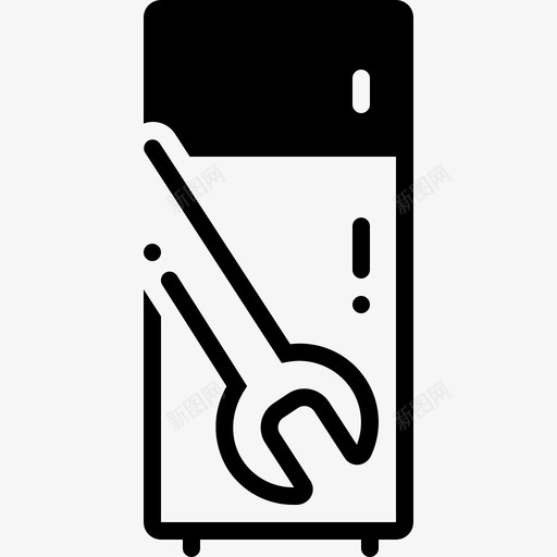 冰箱维修保养设置图标svg_新图网 https://ixintu.com 保养 冰箱维修 扳手 设置