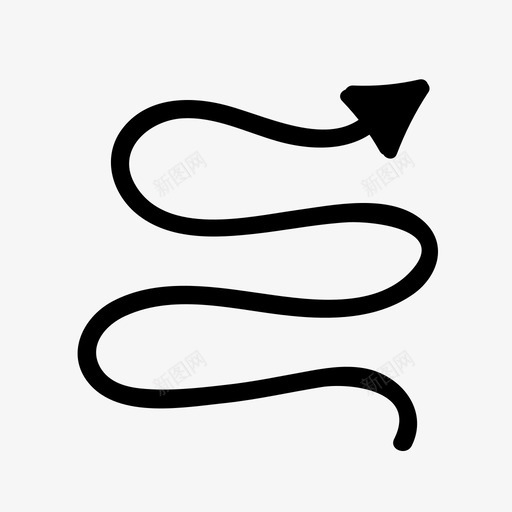 扭法箭头方向图标svg_新图网 https://ixintu.com 地图和地理 手绘 扭法 方向 箭头