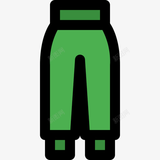 长裤衣服和附件线性颜色图标svg_新图网 https://ixintu.com 线性颜色 衣服和附件 长裤