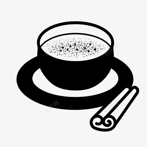 销售肉桂杯子图标svg_新图网 https://ixintu.com 土耳其饮料 杯子 热的 牛奶 肉桂 销售 饮料